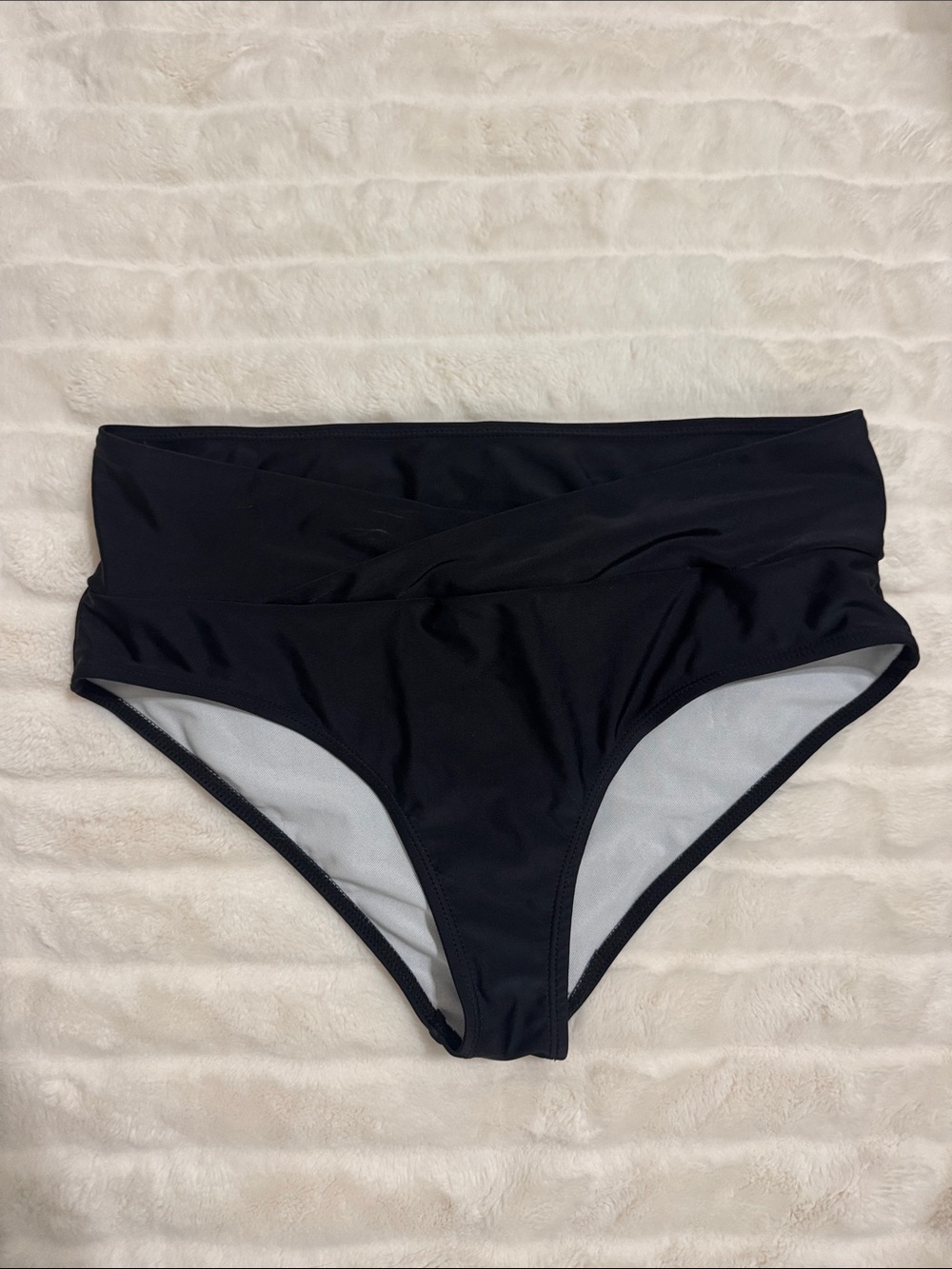 High-Waist Black Bikini Bottoms